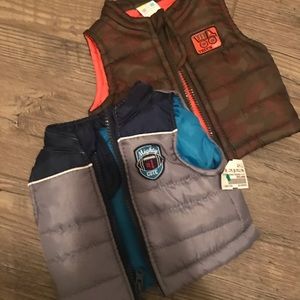 2 Super cute infant boy vests!